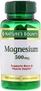 Magnesio de recompensa de la naturaleza, 500 mg Tablas caladas, Suplemento mineral, soporta la salud ósea y muscular, libre de gluten, vegetariano, 100 Cuenta (Pack of 3)