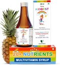 Kidbest Multivitamin Syrup for Kids 3-13 Years – Liquid Formula with 20 Nutrients for Appetite, Immunity, and Growth – Tasty Daily Vitamins for Stronger Kids | Toddler multivitamin for kids|200ml