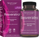 Restauración de belleza Resveratrol 250 mg - Mejor Trans-Resveratrol - Vegan suplemento antioxidante para la salud celular y del corazón - Ayudas Salud saludable envejecimiento &amp; Inmune - 60 cápsulas vegetales