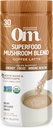 OM MUSHROOM SUPERFOOD Coffee Latte Blend Mushroom Powder, 8.47 Unce Canister, 30 Servings, Lion's Mane, Cordyceps, Reishi, Chaga, Energy & Mental Clarity Support Suplemento