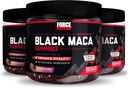 Factor de fuerza Maca Negro Gummies, 3-Pack, Negro Maca Root to Enhance Hombre Vitality, Aumentar Energía & Strength, con BioPerine para Absorción Superior, Delicious Passion Berry Flavor, 180 Gummies