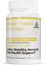 TURNER Bone Broth Protein with UAF1000+, 100% Grass-Fed New Zealand Beef Bone Collagen, Hydrolyzed, Joint, Skin, Hair & Nail Support, Anti-Aging, Joint Comfort & Mobility, 90 Capsules, 1 Bottle