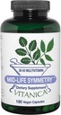 Vitanica - Symmetry, 50-65 High Potency Daily Multivitamin and Mineral, Vegan, 180 Capsules
