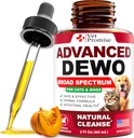 Natural Cat &amp; Dog Intestinal Defense - Herbal Broad Spectrum Cleanser - Ayuda a eliminar parásitos &amp; toxinas - Suplemento de medicamentos líquidos para cachorros & gatitos - UTI Support - Made in USA