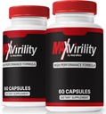 NutraRize (2 Pack) MaxVirility, MaxVirility Píldoras de alta potencia, suplemento natural para apoyar la salud muscular y el bienestar general, Pastillas oficiales (120 cápsulas)