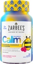 Zarbee's Naturals Children’s Calm Gummies, Magnesium for Kids Ages 5+, Melatonin-Free, Support for a Calm Mind & Body, Chamomile &amp; Vitamin B6, Natural Raspberry Flavor, 30 Count Gummies