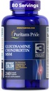 Puritan's Pride Glucosamine Chondroitin MSM Dietary Supplement for Joint Health, 240 Coated Tablets(Packaging may vary)