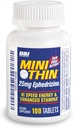 Mini Thin - Dos-Way - Capsules de energía Formulados con Caffeine y Ephedrizine - 100 cápsulas