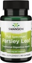 Extracto de la hoja de Parsley Full-Spectrum Swanson - Suplemento Herbal Promoción de la Salud Digestiva - Fórmula Natural Apoyo a la salud de la plaga GI - (60 cápsulas, 400 mg cada uno)