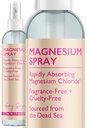 Espray de magnesio - Libre de aceite, Cloruro de magnesio puro libre de fragancia Fuente del Mar Muerto - Absorbing rápido, Espray de niebla tópico vegano para pies o piernas, 4 oz