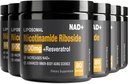 NAD Suplemento - NAD+ con Nicotinamide Riboside (NR) y Resveratrol Quercetin 900mg Puro NAD orgánico Plus para Reparación Celular Función cerebral de envejecimiento saludable, 80 cápsulas (Pack of 6)