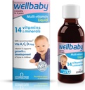 Vitabióticos Wellbaby Multi-Vitamin Liquid - Multivitamínico Sistema Multivitamina para bebés y bebés Edades de 6 meses a 4 años - 150mL