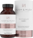 Hush & Hush SkinCapsuleTM Clear+, Skin Care Supplement, Vegan, Acne Treatment for face, Clean Nutraceuticals Supplements That Contains Vitamin A, Turmeric, Dandelion Root, Zinc - 60 Capsules