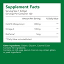 Suplementos, Ubiquinone CoQ10 (Coenzyme Q10) 300 mg, BioPerine (5mg) ← Apoya la salud del corazón, la energía y la absorción (1 Bottle-120 Softgels-2mo Supply)