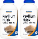 Nutricost Psyllium Husk 1500mg; 500 cápsulas (2 botellas)