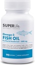 Omega-3 Fish Oil - 1000 mg Purified & Deodorized from Wild Caught Fish with EPA & DHA Fatty Acids | Supports Heart, Brain, Hair & Skin Health | Supplement - 90 Softgels