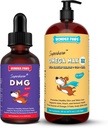 WONDER PAWS Premium DMG Liquid Plus Omega Max Fish Oil - for Dog's Immune Support, Skin, Allergies, Joint Care & General Health – DMG 4 Ounces - Omega Max 16 Ounces