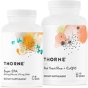 THORNE - Super EPA y Red Yeast Rice & CoQ10 Bundle - Soportes Cardiovascluar, Juntas, Cerebro y Salud de la Esquí - 90 a 120 Servimientos