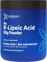 Geronova Research Bio-Enhanced Na R-Lipoic Acid Powder, 50g - 4 Month Supply - Stabilized R Alpha Lipoic Acid Powder for Flexible Dosage - Easy Mixing & mejorado Absorption Nerve Support Supplement