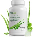 AloeCure Organic Aloe Vera Capsules, 130,000mg Inner Aloe Leaf Equivelant per Serving, Support Gut Health & Digestive Comfort, Stomach Acid Buffer, Natural Immune Supplement, Aloin Free, 60 cápsulas