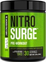 Fábrica de Jacked NITROSURGE Pre Workout Suplemento - Endless Energy, Instant Strength Gains, Clear Focus, Bombas Intensas - NO Booster &amp; Powerful Preworkout Energy Powder - 30 Servings, Green Apple