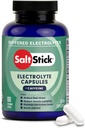 SaltStick Electrolytes con Caffeine - Salt Pills and Electrolytes for Running, Hydration, Leg Cramps Relief, Sports Recovery, Hiking Essentials - Sal, Magnesium, Potassium, Vitamina D3 - 100 Cuenta