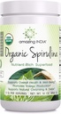 Increíble India Orgánica Espirulina Polvo (No-GMO) 16 oz (454 gm) - Apoya la regeneración celular, Salud Inmune, Detoxificación &amp; Salud general*