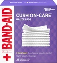Band-Aid Marca Media Gauze Pads, 3x3 Inch (Pack of 25)