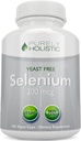 Selenium 200mcg - 365 cápsulas Vegan no Tablets - Pure &amp; Yeast Free L-Selenomethionine for Improved Absorption - Thyroid, Heart, and Immune System Support - Antioxidant Trace Mineral - Made in USA