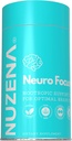 Nuzena Neuro Focus +, 60 cápsulas de la Fórmula Nootrópica Avanzada con Choline para mejorar la memoria, la velocidad cerebral, la energía y el foco, hechos en EE.UU., tamaño de servicio: 2 cápsulas