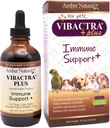 Amber NaturalZ Vibactra Plus Herbal Suplemento para Perros, Gatos, Aves, Cochinos de Guinea y Conejos vivieron Herbs for Immune Health and Yeast Balance ← 4 Fluid Ounce Glass Bottle