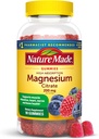 Citrato de magnesio 200 mg por por porción, Suplemento de magnesio para el musculo, Nerve, Bone y Heart Support, 90 Magnesium Gummies, 45 Day Supply
