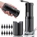 Eliminación de la cera de oído - Limpiador de oído eléctrico, Kit de limpieza de oídos con 5 modos de presión, Herramienta de limpieza segura y eficaz del oído, sistema de riego del oído con sistema recargable USB