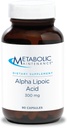 Mantenimiento metabólico Ácido Lipoico alfa - 300 mg ALA Suplemento - Apoyo Antioxidante para Nerve + Salud del hígado (90 cápsulas)