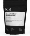 True Nutrition Grass Fed Beef Protein Powder Isolate - 29g of Paleo, Keto, Carnivore Beef Protein per Serving - Zero Carb, Fat Free, Gluten Free, Dairy Free, Soy Free - French Vanilla - 1LB