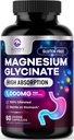 Magnesium Glycinate 500mg Capsules - Puro " Chelated for Max Absorption - Supports Muscle, Nerve " Heart Health, Sleep Support - Best Magnesium Pills Supplement for Whole Body Support - 60 cápsulas