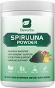 Spirulina Powder, Super Greens Powder Smoothies & Juices Mix with Spirulina, Probiotics Digestive Enzymes, Chlorella, Veggies Fruits, Wheat Gras for Immunity, Digestion Supports - Vegan