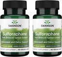 Swanson Sulforaphane - Broccoli Sprout Extract Supporting Cellular, GI Tract, and Liver Health - Natural Supplement Standardized to 0.4% Sulforaphane - (60 Veggie Capsules, 400mcg Cada uno) (2 Pack)