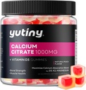 Calcio Citrato Gummies rellenos, Absorción extra Calcio Citrato de 1000 mg con vitamina D3, K2 &amp; Magnesio, Suplemento Chewable para Hueso, Salud muscular, 60 Cuenta