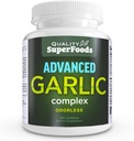 Complejo de ajo avanzado - SuperFoods de calidad (100ct) Complejo de fuerza máxima Contiene una mezcla de ajo sin olor (Allium sativum), Parsley (petroselinum crispum), y Chlorophyll.