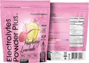 PowderVitamin Electrolytes Powder Plus (100 Servings) Raspberry Lemonade Electrolyte Powder, Zero Calorie, Keto, Zero Sugar, No Maltodextrin, 1000mg Potassium, 120mg Calcium,120mg Magnesio, Hidratación