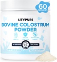 Suplemento de Colostrum para Salud Gut, Crecimiento del Cabello, Belleza y Apoyo Inmunitario TEN Rich IgG Pure Bovine Colostrum for Humans ANTE Gluten Free, Made in USA, Unflavored