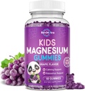 Magnesio Gummies para niños, Citrate de Magnesio Libre de Azúcar Gummies, Grandes Mangas de Magnesio Apaciguador para Adultos &amp; Niños, Apoyo al sueño, Bone &amp; Muscle Health, Relajación Nerve, Gummies de 60 Grape