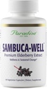 Herbs para el Paraíso Sambuca-Well, Sambucas Nigra, European Elderberry 50:1 Extracto, Super Potent, Ultra Pure, Vegan, Non GMO, Gluten Free, 60 cápsulas vegetarianas