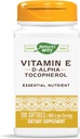 Camino de la Naturaleza Vitamina E D-Alpha Tocopherol - 268 mg por por porción - Antioxidante - Nutriente esencial para células musculares del corazón* - Gluten Free - 100 Softgels