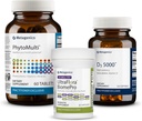 Medicamentos metagénicos sin hierro - 60 tabletas, D3 5000-120 Softgels, y UltraFlora BiomePro - 30 cápsulas