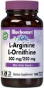 Bluebonnet Nutrition L-Arginine 500mg/L-Orinithine 250mg, Supports Protein Metabolism*, Soy-Free, Gluten-Free, Non-GMO, Kosher Certified, Vegan, 100 cápsulas vegetales