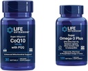 Super Ubiquinol CoQ10 con PQQ, CoQ10, PQQ &amp; Super Omega-3 Plus EPA/DHA Fish Oil, Sesame Lignans