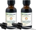 Solución 2% del Dr. Clark Lugol - Aqueous and 2% Granular Iodine - Natural Stomach Relief and Healthcare - 1 fl. Oz with a Dropper 2Pack