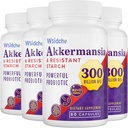 300 Billones AFU Akkermansia Muciniphila, GLP1 Suplemento para Hombres de Mujeres, Akkermansia Probiótico para GLP-1, Digestivo, Gut, Immune &amp; salud general, Enhances Gut Función de Lining Digestivo - 240Capsule
